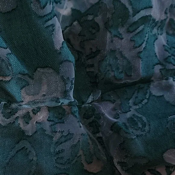 Cut Loose Round Neck Teal Sheer Button Front Jacket sz XL - Picture 10 of 12